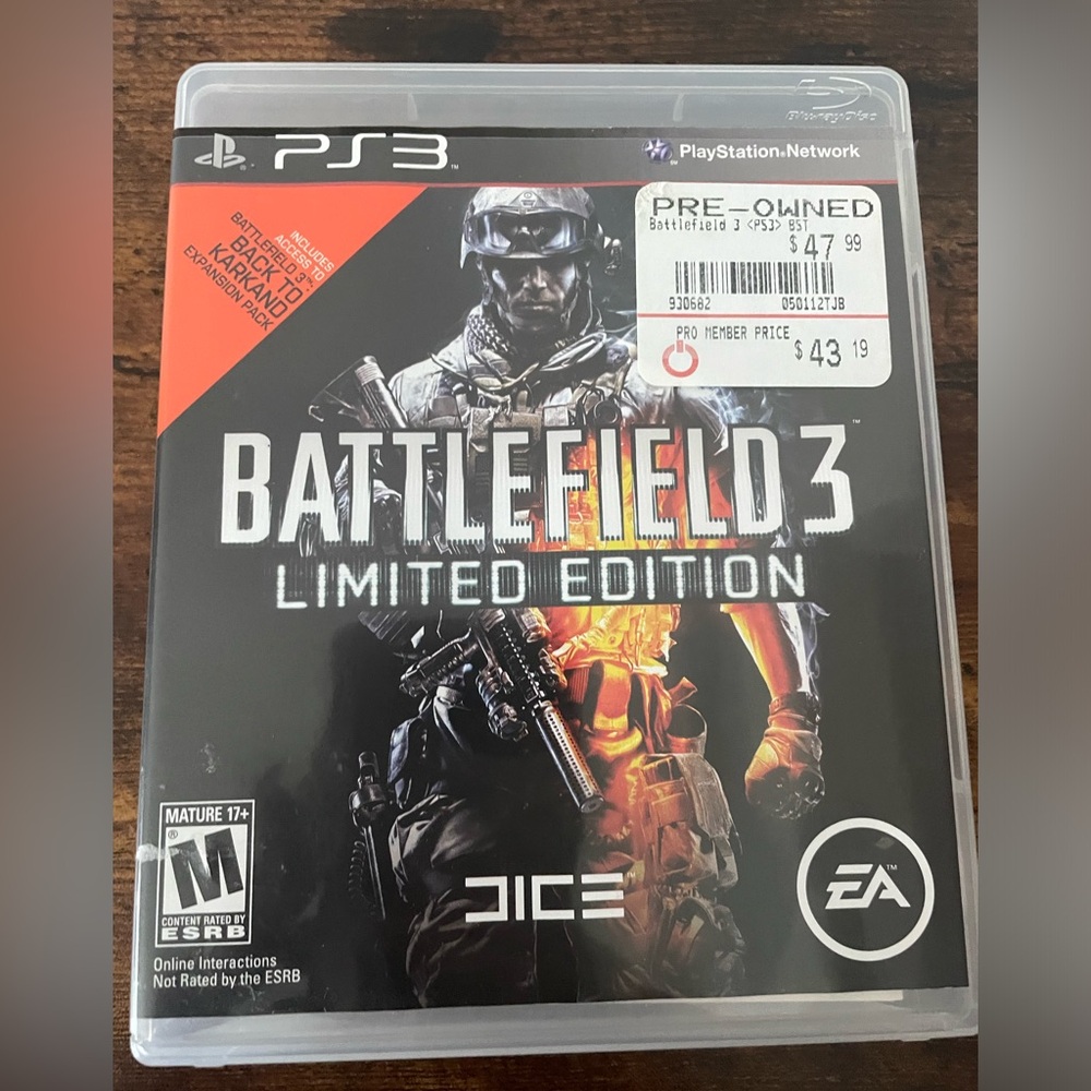 Battlefield 3 -- Limited Edition (Sony PlayStation 3, 2011)